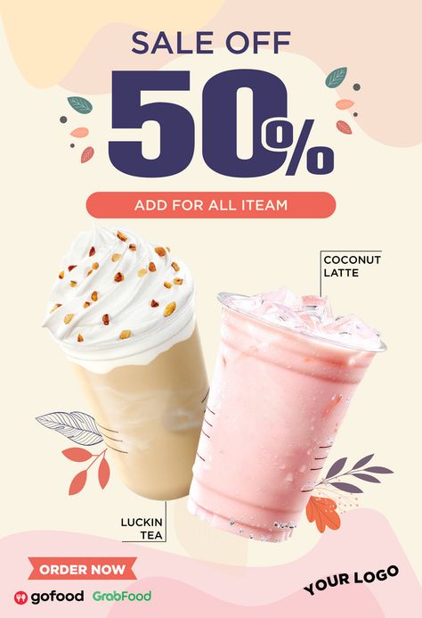 Milk tea drink social media post or poster promotion#pikbest#templates