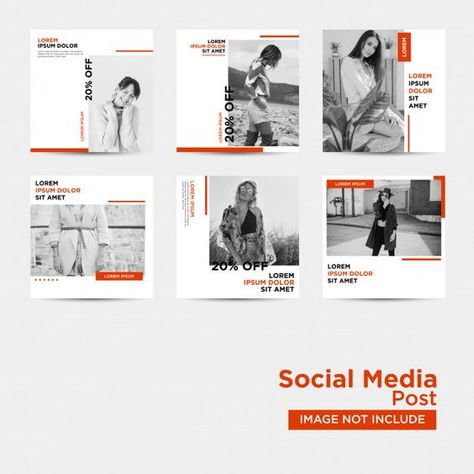 Social media post template collection Premium Vector Instagram Fonts, Instagram Design Layout, Instagram Font, Desain Editorial, Instagram Banner, Social Media Post Template, Booklet Design, Instagram Layout, Social Media Design Inspiration