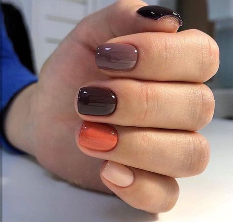 Nail Art Orange, Square Press On Nails, Pretty Nail Colors, Fall Gel Nails, Lavender Nails, Her Nails, Fall Acrylic Nails, Shellac Nails, Dipped Nails