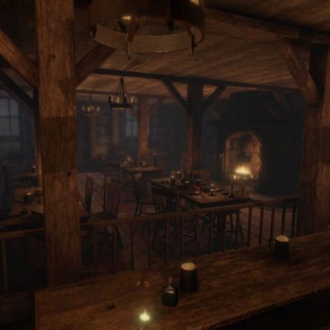 Medieval Tavern & Inn Fantasy Inn Aesthetic, Cozy Tavern Aesthetic, Medieval Tavern Aesthetic, Tavern Aesthetic Medieval, Medieval Room Aesthetic, Medieval Bar, Tavern Aesthetic, Tavern Brawl, Tavern Interior