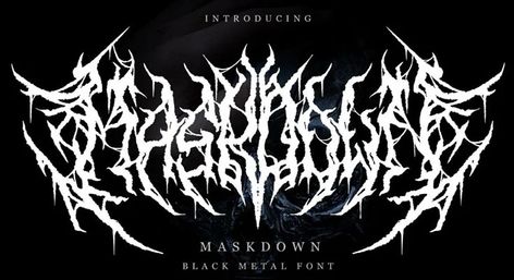 Maskdown Font Free Download - Font XS Black Metal Font, Punk Font, Metal Band Logos, Metal Font, Extreme Metal, Metal Albums, Ange Demon, Band Logos, Metal Music