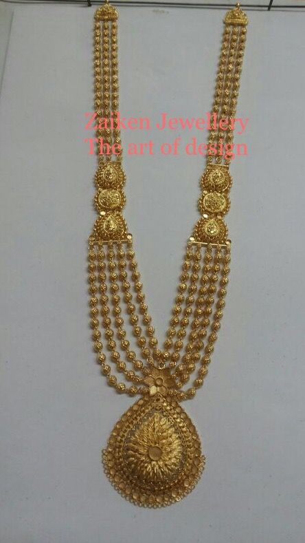 50gms Gold Haram, Step Haram Designs Gold Latest, Haram Designs Gold Latest, Indian Gold Necklace Designs, Haram Designs, Gold Haram, Long Haram, Gold Jewels Design, New Gold Jewellery Designs