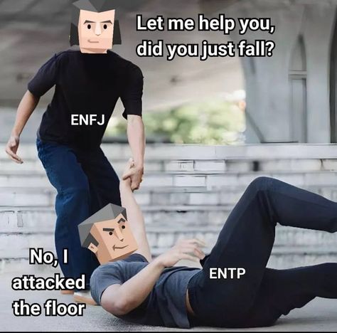 enfj, entp, mbti memes, MBTI, enfj memes, entp memes, funny mbti memes Entp X Enfj Relationship, Enfj Entp Relationship, Mbti Entp Memes, Enfj Ships, Intp And Enfj, Enfj And Entp, Entp Memes Funny, Mbti Meme Funny, Entp Funny