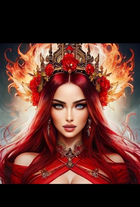 Red Hair Goddess, Lilith Altar, Wow Horde, Pro Tiktok, Lady Lilith, Red Goddess, Redhead Art, Fantasy Demon, Character Female