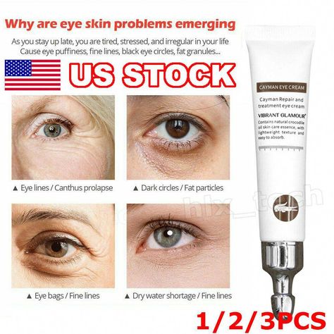 Find many great new & used options and get the best deals for 1/2/3Pcs VIBRANT GLAMOUR Eye Cream Cayman Eye Serum Peptide Collagen Anti-aging at the best online prices at eBay! Free shipping for many products! Sagging Cheeks, Vibrant Glamour, Green Tea Face, It's Coming, Oil Skin Care, Eye Serum, Puffy Eyes, Skin Issues, Eye Bags