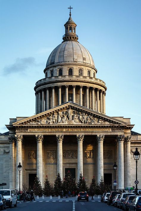 Pantheon Paris Aesthetic, French Monuments, Italy Buildings, Paris Pantheon, Pantheon Paris, Pretty Buildings, Cafe Paris, Sketch Cartoon, Rome Photo