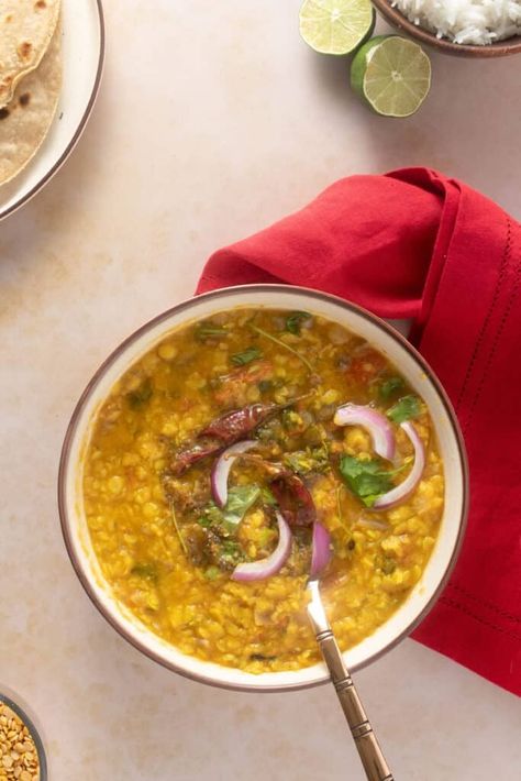 Indian Lentil Curry, Indian Dal, Dahl Recipe, Dhal Recipe, Dal Tadka, Lentil Dahl, Lentil Dishes, Using A Pressure Cooker, Dal Recipe