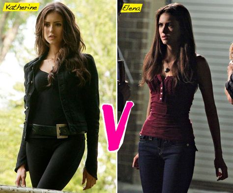 Katherine vs Elena Elena Costume, Vampire Diaries Costume, Vampire Halloween Costume, The Vampire Diaries 3, Elena Gilbert, Halloween Looks, Fall Winter Outfits, Black Belt, Vampire Diaries