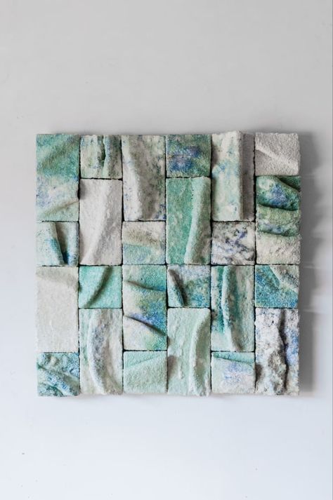 Moldy Foldy by Ben Medansky | Artwork Archive Concrete Wall Art, Papie Mashe, Ceramic Installation, Ceramic Tile Art, Tile Panels, Daily Rituals, Ceramic Wall Art, 3d Wall Art, Wall Sculpture Art