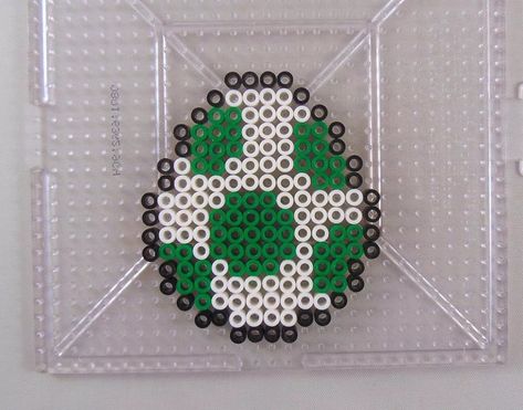 Bead Art Patterns, Nerdy Perler Beads, Yoshi Egg, Perler Bead Mario, Patterns For Bracelets, Easy Perler Bead Patterns, 8bit Art, Bead Crochet Patterns, Perler Bead Templates