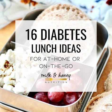 Prediabetic Diet, Healthy Recipes For Diabetics, Low Carb Snack, Easy Healthy Lunches, Milk Honey, Diet Food List, Idee Pasto Sano, Lunch Ideas, Healthy Lunch