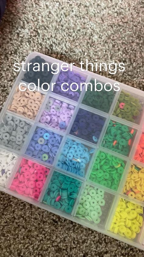 stranger things color combos #stranger things in 2022 | Diy jewelry making tutorials, Stranger things, Diy jewelry making Color Combos For Clay Bead Bracelets, Stranger Things Colors For Bracelets, Stranger Things Bracelet Ideas Clay Beads, Stranger Things Bead Bracelet, Stranger Things Clay Bead Bracelets, Stranger Things Crafts Diy, Stranger Things Bracelet Ideas, Stranger Things Jewelry, Emily Aesthetic