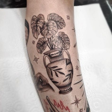 Valley Tattoo, Memorial Vase, Glyph Tattoo, Literary Tattoos, Triangle Tattoos, Arrow Tattoos, Leg Tattoo, Small Tattoo Designs, Tattoo Flash Art