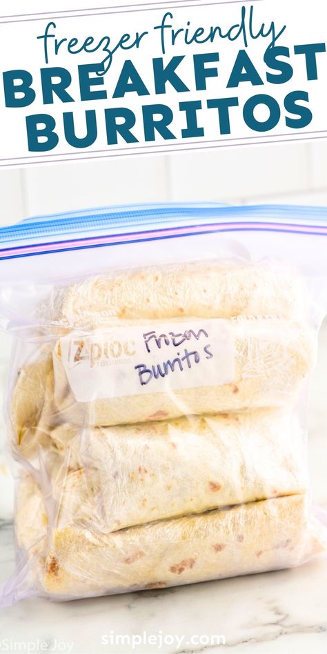 This Breakfast Burrito recipe is perfect for busy families. This easy recipe makes eight delicious burritos at a time that are perfect for freezing and quick breakfasts. Homemade Breakfast Burritos Frozen, Freezing Breakfast Burritos, Make Ahead Breakfast Burritos For A Crowd, Healthy High Protein Breakfast Burrito, How To Freeze Breakfast Burritos, Breakfast Burritos To Freeze, Breakfast Burrito Freezer, Breakfast Burritos Freezer, Homemade Breakfast Burritos