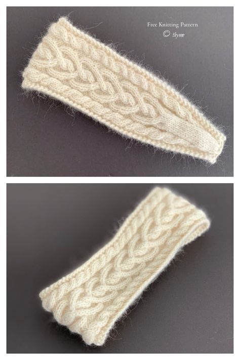 Knitted Cable Headband Free Pattern, Knit Cable Headband, Wool Headband Pattern, Cable Headband Knitting Pattern Free, Free Knit Headband Patterns, Free Knit Headband Pattern, Knitted Head Band, How To Knit A Headband, Earwarmer Knitting Patterns Free