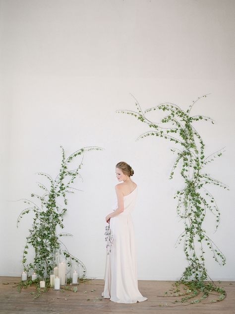 Minimalist Wedding Ideas, Wedding Dress Casual, Beige Wedding Dress, Simple Wedding Dress Casual, Wedding Alters, Wedding Dr, Two Piece Wedding Dress, Beige Wedding, Wedding Arbour