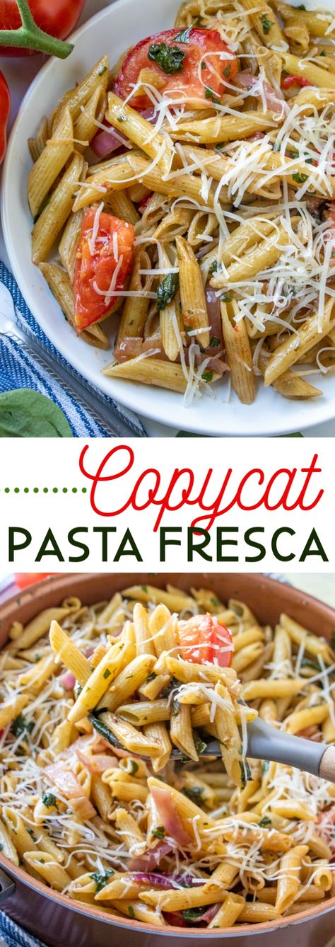 This copycat Pasta Fresca recipe from Noodles and Company is such an easy meal that's ready in less than 30 minutes! Add your favorite protein like chicken, shrimp or beef or keep it as a meatless vegetarian meal! Save money and make this restaurant favorite at home! Copycat Noodles And Company Pasta Fresca, Copycat Noodles And Company Recipes, Noodle Company Recipes Copycat, Noodles Company Copycat, Noodles And Company Copycat Recipes, Pasta Fresca Noodles And Company, Noodles And Company Pasta Fresca Recipe, Noodles And Company Pasta Fresca, Copycat Noodles And Company