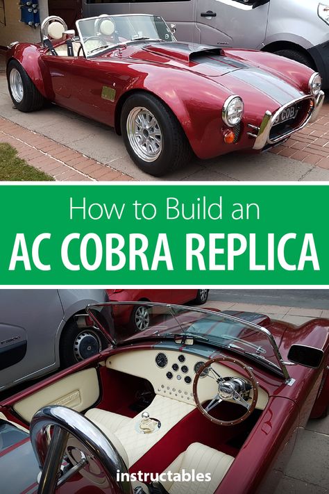 Build an AC Cobra replica.  #Instructables #car #workshop #vehicle #restoration #CNC #Fusion360 Ac Cobra Kit Cars, Cobra Kit Car, Kit Cars Replica, Chassis Design, Cobra Replica, Lotus 7, Replica Cars, 427 Cobra, Car Workshop