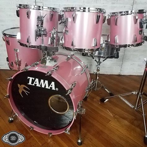 Drums Aesthetic, Tama Drums, Drum Kit, Drum Kits, Drum Set, Pink Flower, Lyon, Pink Flowers, Drums