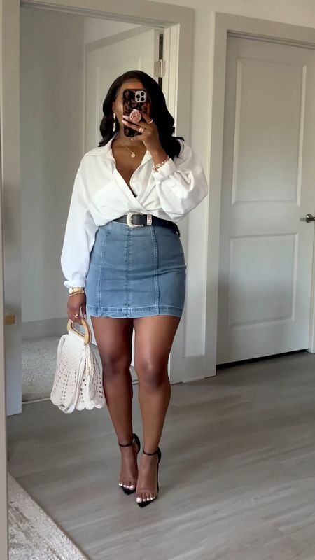 Modesty Black Women, Update Wardrobe, Babyboo Fashion, Classy Summer Outfits, Skirts Summer, Denim Skirt Outfits, Effortlessly Chic Outfits, Looks Street Style, Classy Casual Outfits