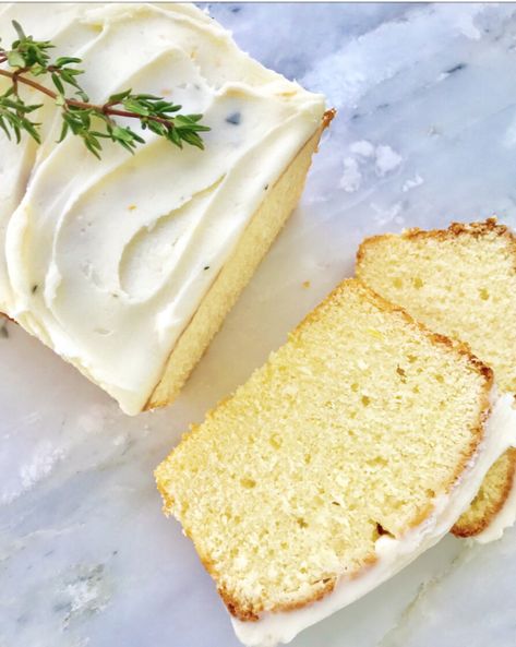 Fresh Lemon Tea Cake with Lemon Thyme Buttercream | Great Taste Buds Lemon Thyme Recipes, Tea Cakes Southern, Chocolate Tea Cake, Cinnamon Tea Cake, Tea Cake Cookies, Lemon Tea Cake, Green Tea Cake, Russian Tea Cake, Thyme Recipes