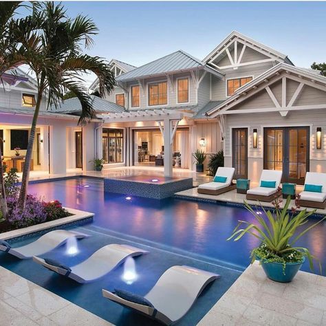 15 Luxury Homes with Pool – Millionaire Lifestyle – Dream Home Mansion with built in spa Pool Luxury, Luxury Swimming Pools, Dream Mansion, Pool Swimming, Luxury Pools, Dream Pools, Luxury Pool, Backyard Pool Designs, Swimming Pools Backyard