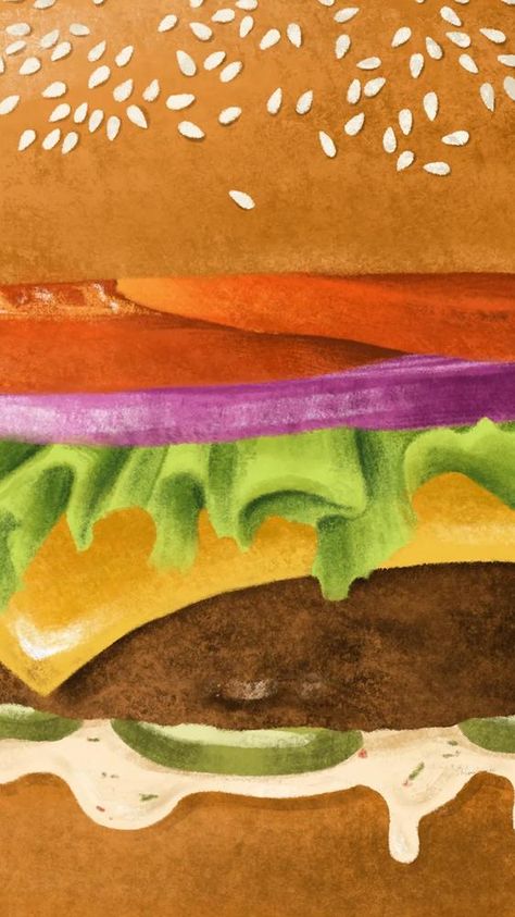 Burger Wallpaper, Iphone Wallpaper Food, Fast Food Illustration, Burger Phone, Juicy Burger, Burger Food, Food Wallpaper, Mood Wallpaper, Photo Background Images