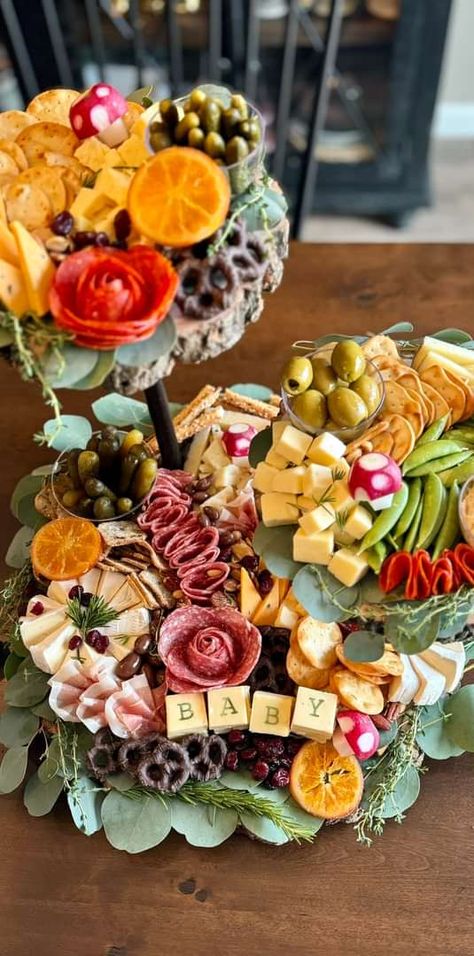 Woodlands Charcuterie, Woodland Themed Charcuterie Board, Charcuterie For Baby Shower Girl, Woodland Charcuterie Board, Baby Shower Charcuterie Board Ideas, Baby Shower Charcuterie Board, Charcuterie Design, Charcuterie Ideas, Baby Shower Woodland Theme