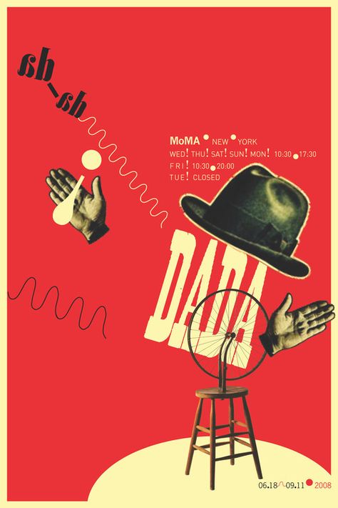 Exhibition poster on Dada, Mar. 2008 Dadaism Art, John Heartfield, Hans Richter, Dada Collage, Dada Movement, Kurt Schwitters, Francis Picabia, Dada Art, Marcel Duchamp