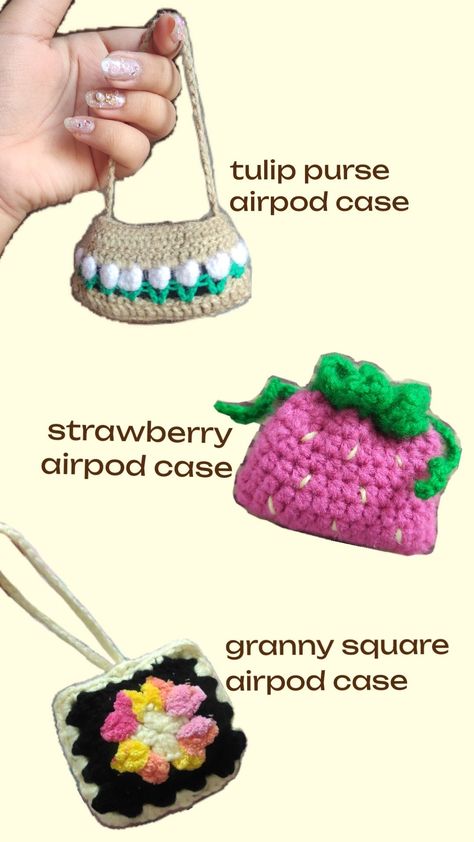 Airpod Cases, Airpod Case, Travel Pouch, Your Aesthetic, Granny Square, Creative Energy, Crochet Bag, Crochet Projects, This Year