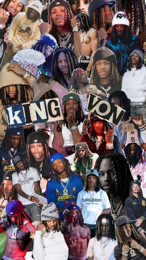 King Von Live Wallpaper, Gang Fashion, Dave Rapper, King Von Rapper Aesthetic, 90s Rappers Aesthetic, Hood Wallpapers, King Pic, Tupac Pictures, Cute Images For Wallpaper