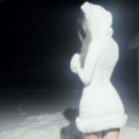 The Snow, A Woman, Walking, White