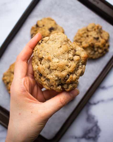 The BIGGEST (and best) Oatmeal Raisin Cookies - Justine Doiron Justine Snacks, Best Oatmeal Raisin Cookies, Best Oatmeal Cookies, Oatmeal Raisin Cookies Chewy, Cookie Brownie Bars, Oatmeal Cookie Recipes, Best Oatmeal, Oatmeal Raisin Cookies, Raisin Cookies