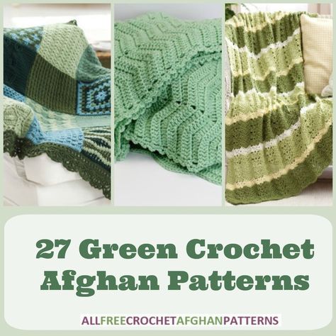 27 Green Crochet Afghan Patterns Spring Green Crochet Patterns, Crochet Green Blanket, Crochet Blanket Green, Ten Stitch Blanket, Modern Crochet Blanket Green, Green Afghan Crochet, Sage Green Crochet Blanket Pattern, Crochet Baby Booties Tutorial, Crochet Basket Tutorial