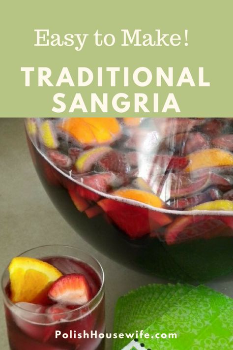 Sangria - Polish Housewife Red Wine Drinks, Sangria Punch, How To Make Sangria, Wine Cellar Racks, Summer Vodka Cocktails, Vodka Lime, Red Sangria, Tent Decorations, Sangria Recipes