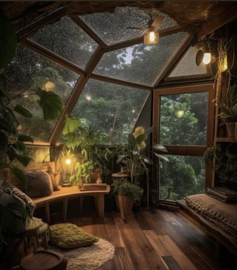 Forest Living Room Ideas, Enchanted Forest Office, Forest House Interior, Forest Interior Design, Cottage Homes Interior, Attached Greenhouse, Wellness Collective, Retreat Planning, Swamp Witch