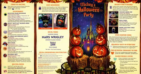 Mickey's Not-So-Scary Halloween Party Guide Map 2024 Mickeys Not So Scary Halloween Party 2024, Magic Kingdom Map, Theme Park Map, Party Agenda, Kingdom Map, Event Brochure, Halloween Party Photo, Seven Dwarfs Mine Train, Not So Scary Halloween Party