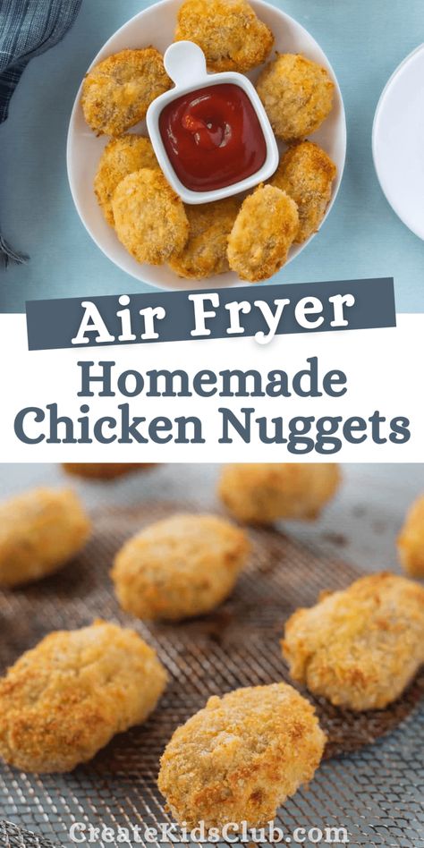 Air Fryer Homemade Chicken Nuggets with Ground Turkey Air Fryer Chicken Bites Breaded, Crispy Chicken Bites Air Fryer, Ground Turkey Nuggets, Chicken Nuggets Air Fryer, Nuggets Air Fryer, Turkey Nuggets, Air Fried Chicken Nuggets, Air Fryer Chicken Nuggets, Corn Nuggets