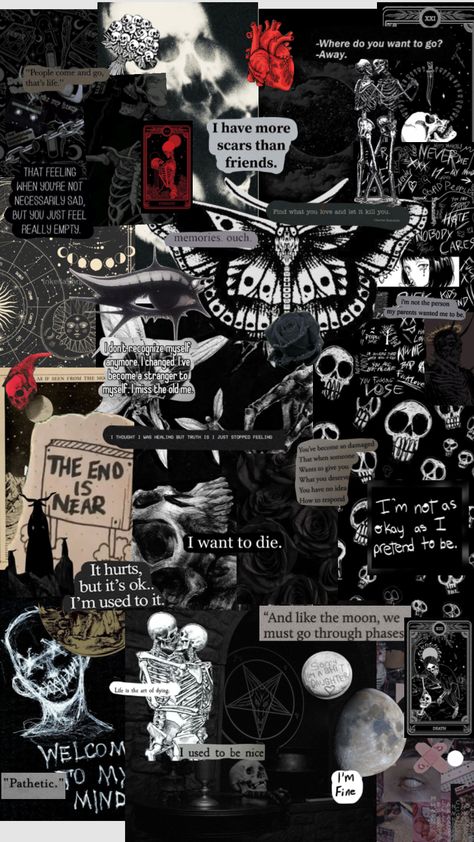 Messy Wallpaper Aesthetic Dark, Soft Goth Aesthetic Wallpaper, Goth Aesthetic Background, Alt Aesthetic Wallpaper, Goth Wallpaper Aesthetic, Goth Background Aesthetic, Goth Lockscreen Aesthetic, Goth Collage, Goth Background