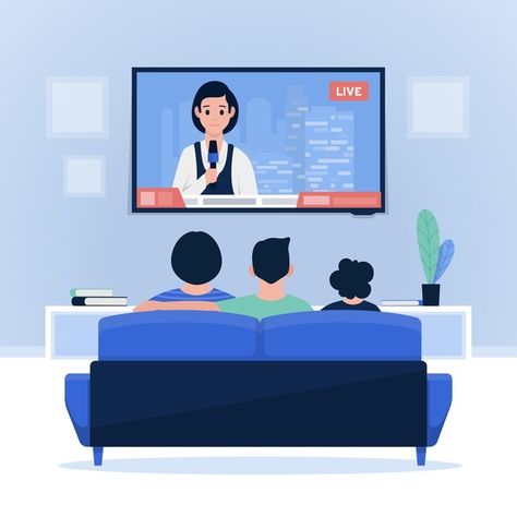 People watching the news | Free Vector #Freepik #freevector #people #human #tv #person Person Watching Tv Drawing, Person Watching Tv, Tv Graphic Design, People Watching Tv, Background Furniture, Tv Illustration, Planet Drawing, Vector Character Design, Japanese Phrases