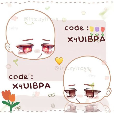 Code Gacha, Gacha Codes, Face Ideas, Life Code, Shadow Face, Art Style Challenge, Simple Character, Drawing Accessories, Club Face