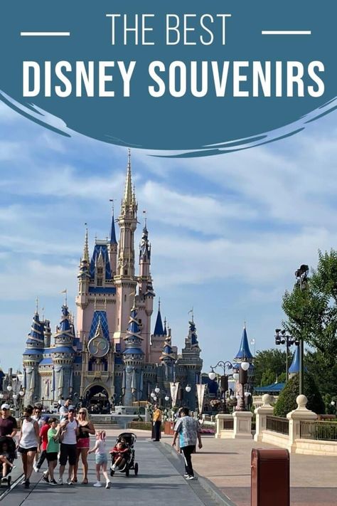 The best disney souvenirs - magic kingdom castle shown. Plan Disney World Trip, Disney World Essentials, Disney With Toddlers, Disney Packing List, Disney World Souvenirs, Packing List For Disney, Disney Packing, Disney World Rides, Best Things To Buy