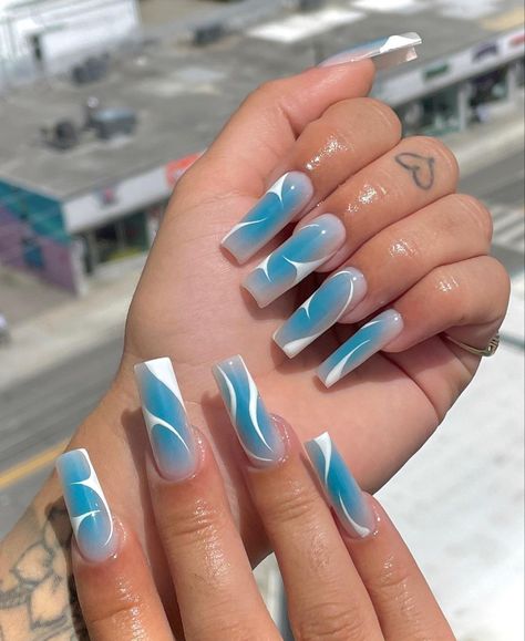 Professional Manicure, Nail Drills, Blue Acrylic Nails, Dope Nail Designs, Glow Nails, Nails Only, Bling Acrylic Nails, Pink Acrylic Nails, Fire Nails