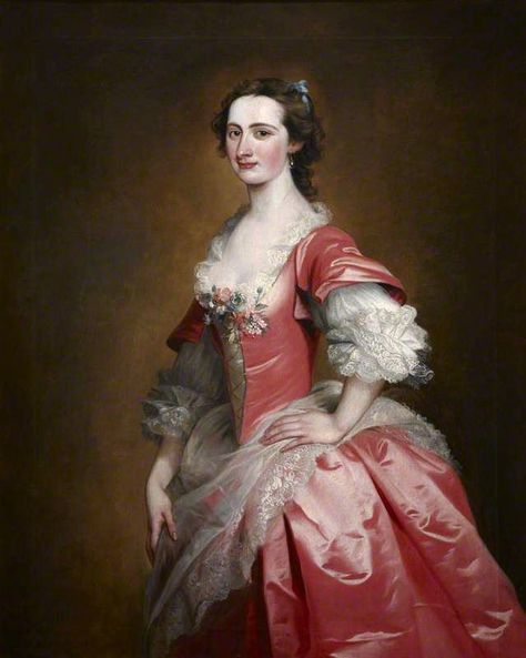 Portrait of an Unknown Lady, Called ‘Mrs Somerville”, attr. to Jeremiah Davison, ca. 1740 Rococo Women, 1730s Fashion, 1740s Fashion, Classical Portraits, 18th Century Dresses, 18th Century Portraits, Rococo Fashion, 18th Century Clothing, Century Dress