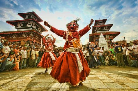 Festivals in Nepal | Culture Spiritual Holidays, Indonesia Tourism, Nepal Culture, Durbar Square, Folk Dance, Ancient Temples, The Eighth Day, Sacred Places, New Year Celebration