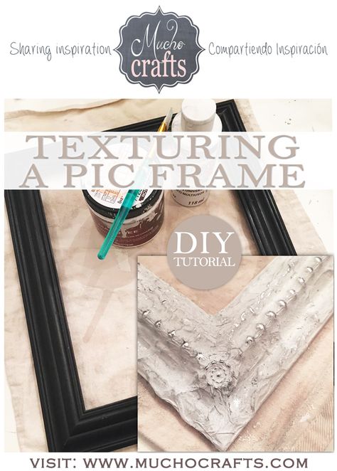 Love this idea!  DIY - Texturing a Frame - Tutorial    cm Sharpie Glass, Diy Canvas Frame, Frame Tutorial, Tracing Art, Mother Daughter Projects, Old Picture Frames, Diy Picture Frames, Cheap Crafts, Old Frames