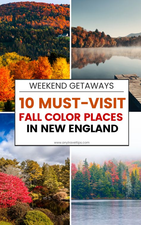 Fall Weekend Getaway, Fall In New England, Fall Foliage Road Trips, East Coast Travel, East Coast Road Trip, Fall Getaways, Autumn Weekend, New England Fall, Fall Travel