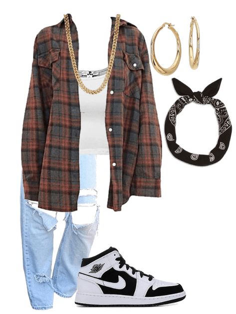 '90s Ghetto Superstar Outfit | ShopLook 90s Gangsta Outfits, Rnb Theme Outfit, 90s R B Aesthetic Outfits, Rnb Aesthetic Outfit, 90s Fashion Outfits 1990s Style Baggy, Rap Outfit Woman, 90s Bandana Outfit, 90s Hiphop Outfit Women, 90s Theme Party Outfit Women