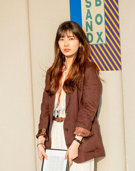 Bae Suzy Start Up Outfits, Start Up Kdrama Outfits, Keynote Speaker Outfit Women, Kdrama Business Outfit, Kdrama Work Outfits, Kdrama Office Outfit, Startup Outfit, Suzy Bae Fashion, Ootd Gym