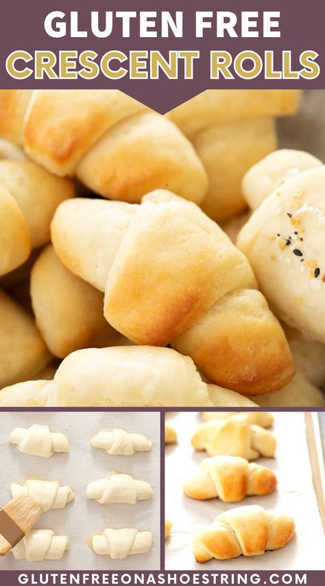 Gluten Free Pillsbury Crescent Rolls, Gluten Free Crescent Dough, Gf Crescent Rolls, Gluten Free Cresent Roll Dough Recipe, Gluten Free Cresent Roll Dough, Gluten Free Breakfast Treats, Gluten Free Crescent Roll Dough, Gluten Free Crescent Rolls Easy, Gf Rolls Easy Gluten Free